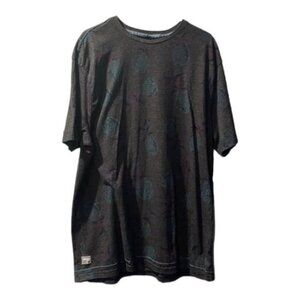 Men's Huntington Charcoal Gray Pineapple  Shirt Size 4X GUC #7584